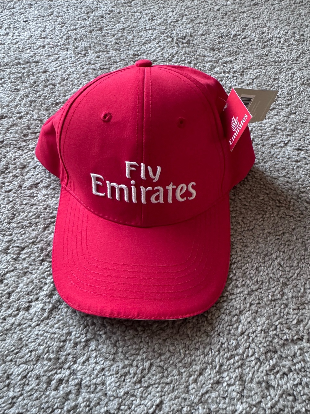 Emirates Red 'Fly Emirates' Embroidered Baseball Cap